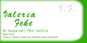 valeria feke business card