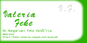 valeria feke business card
